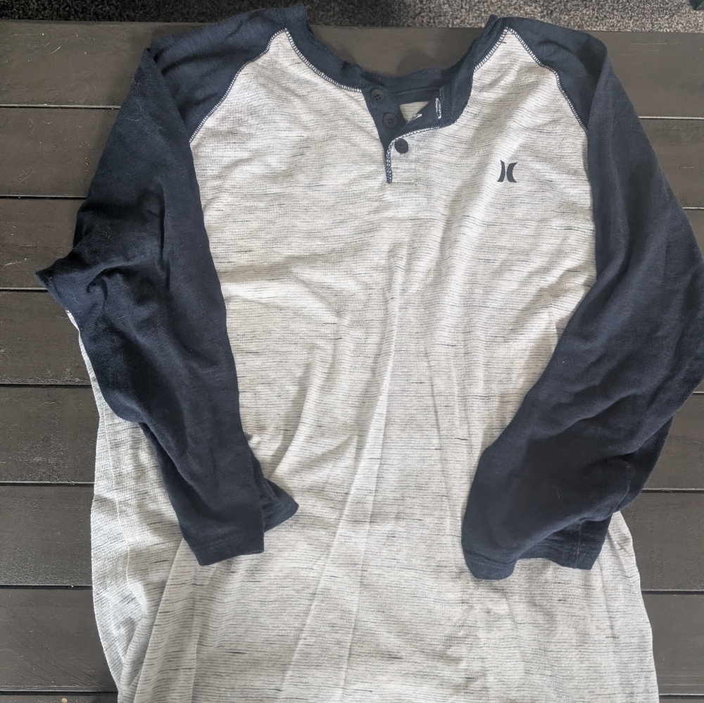 Hurley Gray and Navy Men's Shirt